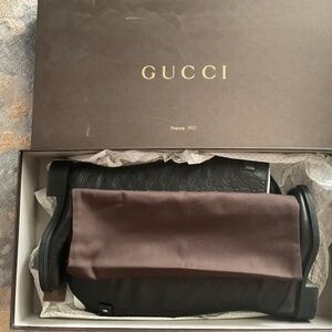 Gucci Maud Tall Leather Boots Black size 35